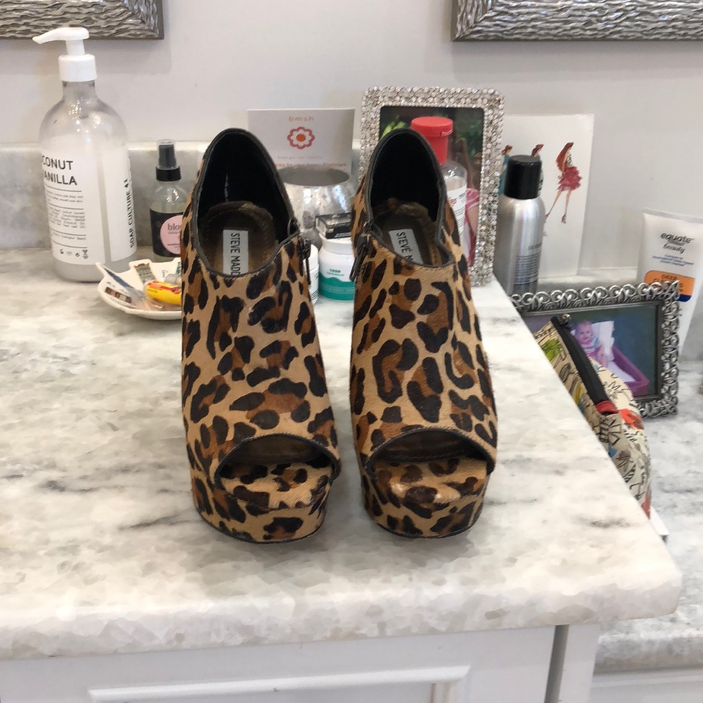 Steve Madden Cheetah Open Toe Platforms - image 1